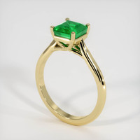 1.51 Ct. Emerald Ring, 18K Yellow Gold 2