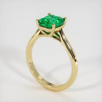 1.76 Ct. Emerald Ring, 18K Yellow Gold 2