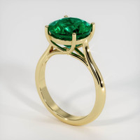 3.85 Ct. Emerald Ring, 18K Yellow Gold 2