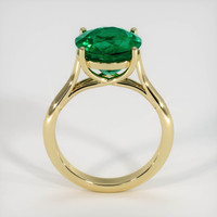 3.85 Ct. Emerald Ring, 18K Yellow Gold 3