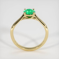 0.65 Ct. Emerald Ring, 18K Yellow Gold 3