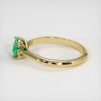 0.65 Ct. Emerald Ring, 18K Yellow Gold 4