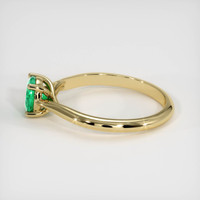 0.64 Ct. Emerald Ring, 18K Yellow Gold 4