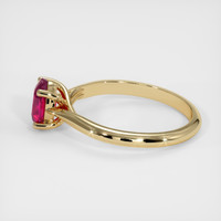 0.97 Ct. Ruby Ring, 18K Yellow Gold 4