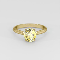1.33 Ct. Yellow Sapphire Ring, 18K Yellow Gold 1
