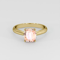 1.58 Ct. Padparadscha Sapphire Ring, 18K Yellow Gold 1