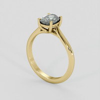 1.40 Ct. Green Sapphire Ring, 18K Yellow Gold 2