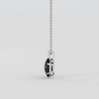 5.06 Ct. Green Tourmaline Pendant, Platinum 950 3