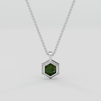 5.06 Ct. Green Tourmaline Pendant, Platinum 950 4