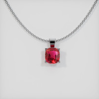 1.74 Ct. Ruby Pendant, Platinum 950 1