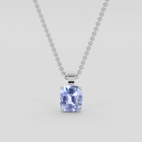 2.02 Ct. Blue Sapphire Pendant, Silver 1