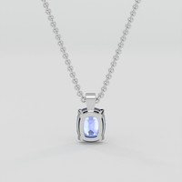 2.02 Ct. Blue Sapphire Pendant, Silver 4
