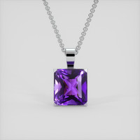 12.24 Ct. Purple Amethyst Pendant, Silver 1