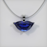 2.51 Ct. Blue Sapphire Pendant, 14K White Gold 1