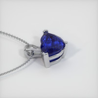 2.51 Ct. Blue Sapphire Pendant, 14K White Gold 3