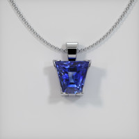 2.06 Ct. Sapphire Pendant, 14K White Gold 1