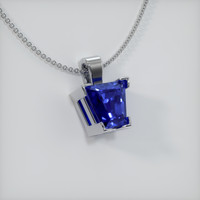 2.06 Ct. Sapphire Pendant, 14K White Gold 2