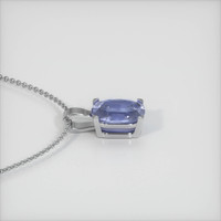 2.02 Ct. Blue Sapphire Pendant, 14K White Gold 3