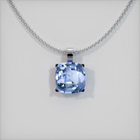 0.79 Ct. Sapphire Pendant, 14K White Gold 1