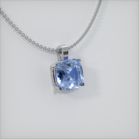 0.79 Ct. Sapphire Pendant, 14K White Gold 2
