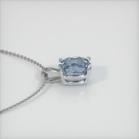 0.67 Ct. Bluish Grey Sapphire Pendant, 14K White Gold 3