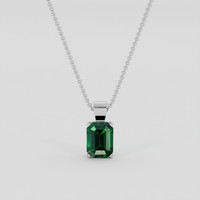 1.58 Ct. Tsavorite Garnet Pendant, 14K White Gold 1