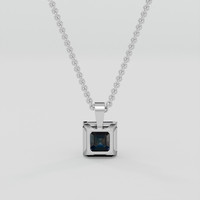 5.41 Ct. London Blue Topaz Pendant, 14K White Gold 4
