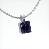 3.09 Ct. Gemstone Pendant, 14K White Gold 2
