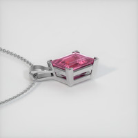 0.42 Ct. Pink Sapphire Pendant, 14K White Gold 3