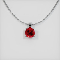 2.02 Ct. Ruby Pendant, 14K White Gold 1