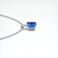 0.65 Ct. Blue Sapphire Pendant, 14K White Gold 3