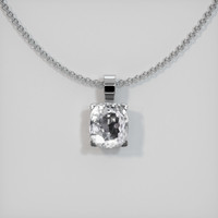 0.56 Ct. Sapphire Pendant, 14K White Gold 1