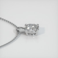 0.56 Ct. Sapphire Pendant, 14K White Gold 2