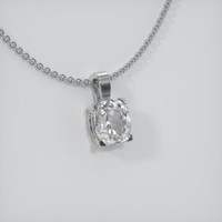 0.56 Ct. Sapphire Pendant, 14K White Gold 3