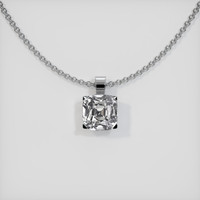 2.75 Ct. White Sapphire Pendant, 14K White Gold 1