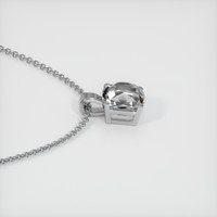 2.75 Ct. White Sapphire Pendant, 14K White Gold 3