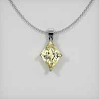 3.20 Ct. Sapphire Pendant, 14K White Gold 1
