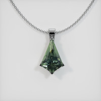 2.18 Ct. Sapphire Pendant, 14K White Gold 1