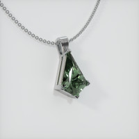 2.18 Ct. Sapphire Pendant, 14K White Gold 2