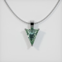 0.93 Ct. Sapphire Pendant, 14K White Gold 1