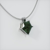 3.44 Ct. Sapphire Pendant, 14K White Gold 2