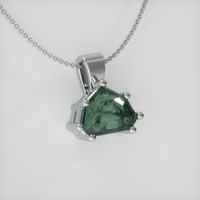 1.20 Ct. Sapphire Pendant, 14K White Gold 2