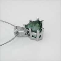 1.20 Ct. Green Sapphire Pendant, 14K White Gold 3
