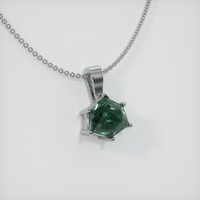 2.44 Ct. Sapphire Pendant, 14K White Gold 2