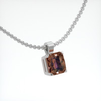 2.02 Ct. Orangish Brown Sapphire Pendant, 14K White Gold 2