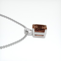2.02 Ct. Orangish Brown Sapphire Pendant, 14K White Gold 3