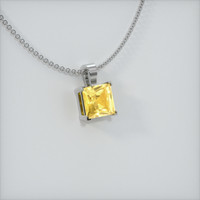 6.54 Ct. Sapphire Pendant, 14K White Gold 2