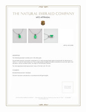 Emerald Pendant 0.75 Ct., 18K White Gold Appraisal