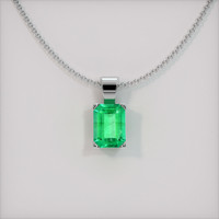 Emerald Pendant 0.75 Ct., 18K White Gold Preview
