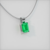 Emerald Pendant 0.75 Ct., 18K White Gold Preview